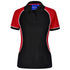 House of Uniforms The Arena Tri-Colour Polo | Ladies Winning Spirit Black/White/Red