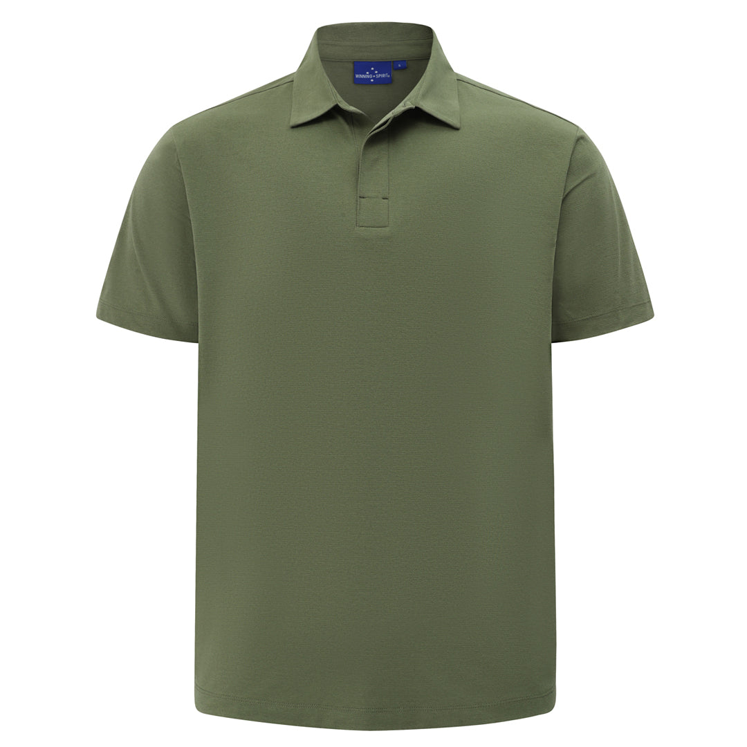 Winning Spirit The Graphene Polo | Mens | Short Sleeve Olive-gr Shirts & Tops