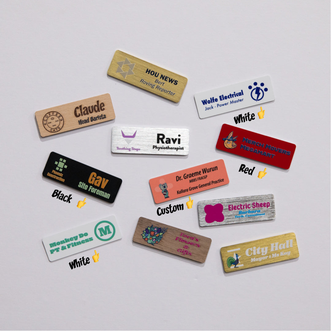 House of Uniforms The Plastic Name Badge | Pin or Magnet Fitting House of Uniforms
