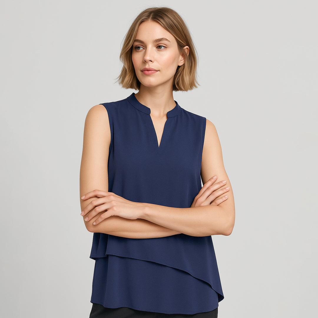 Biz Corporates The Seville Layered Top | Ladies | Sleeveless Shirts & Tops