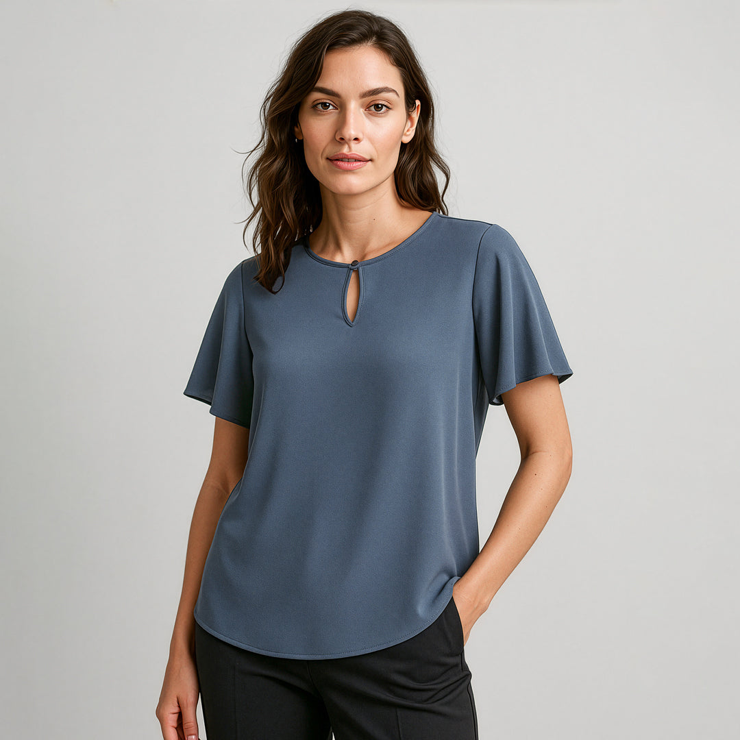 Biz Corporates The Vienna Blouse | Ladies | Short Sleeve Shirts & Tops