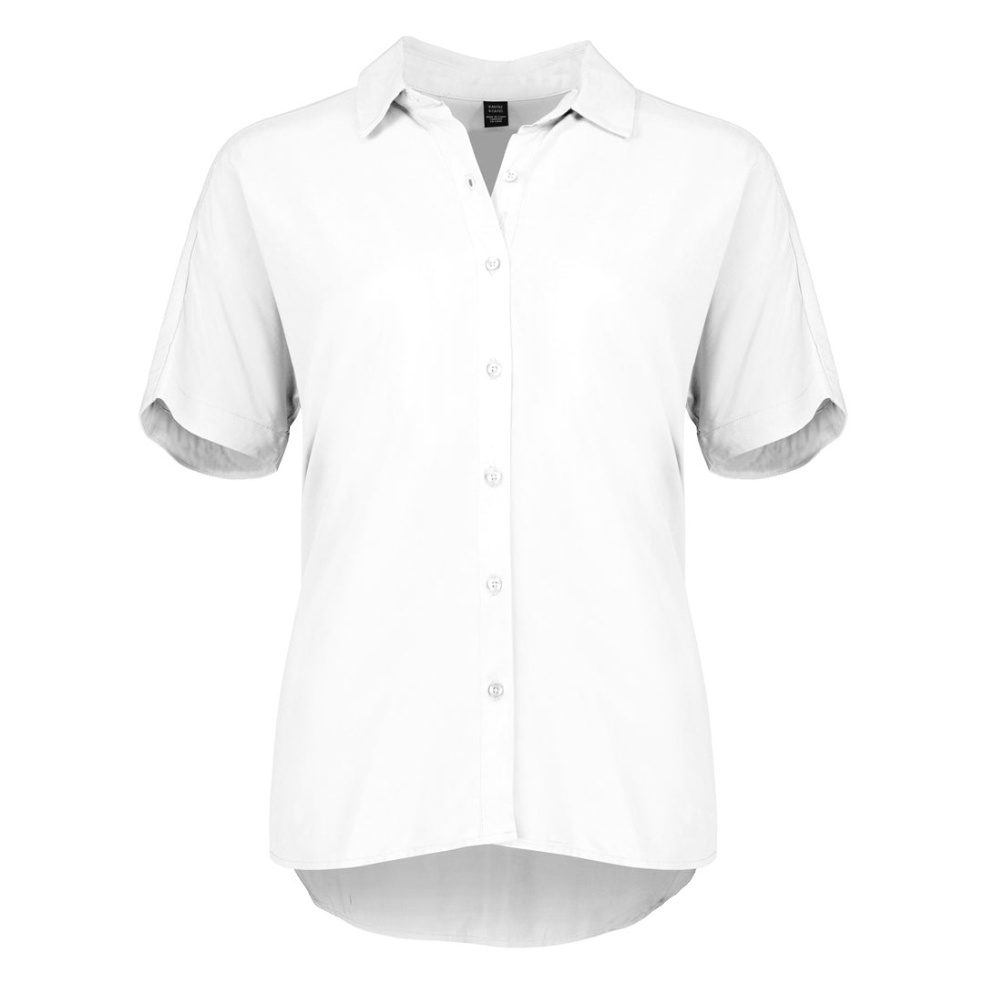 House of Uniforms The Dahlia Blouse | Ladies | Short Sleeve Biz Corporates White