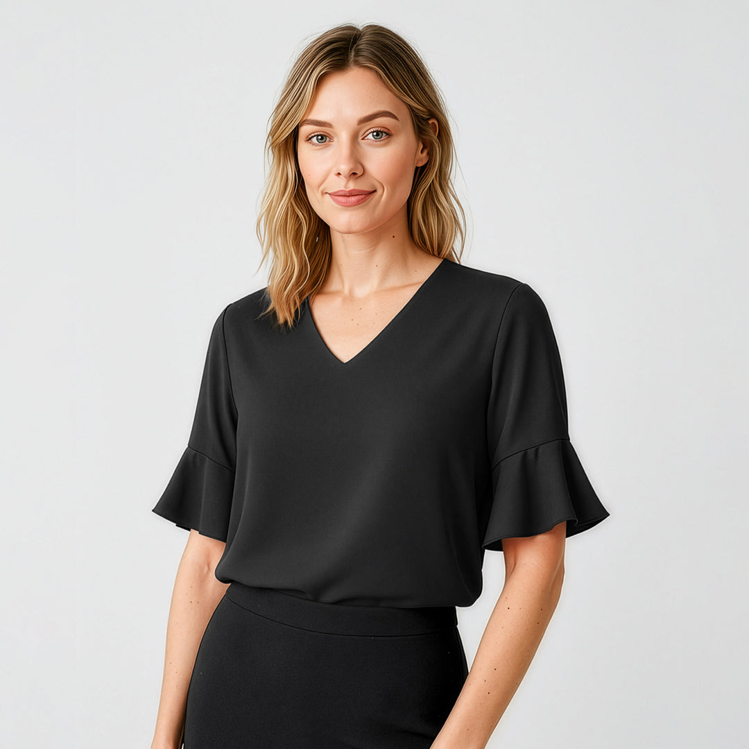 Biz Corporates The Aria Blouse | Ladies | Short Sleeve Shirts & Tops