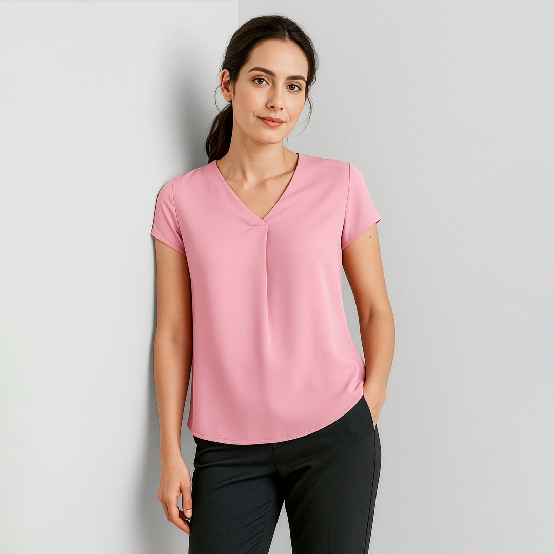 Biz Corporates The Kayla Blouse | Ladies | Short Sleeve Shirts & Tops