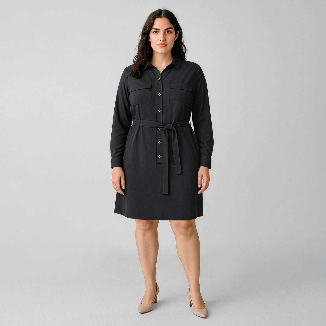Biz Corporates The Chloe Pocket Shirt Dress | Long Sleeve Dresses