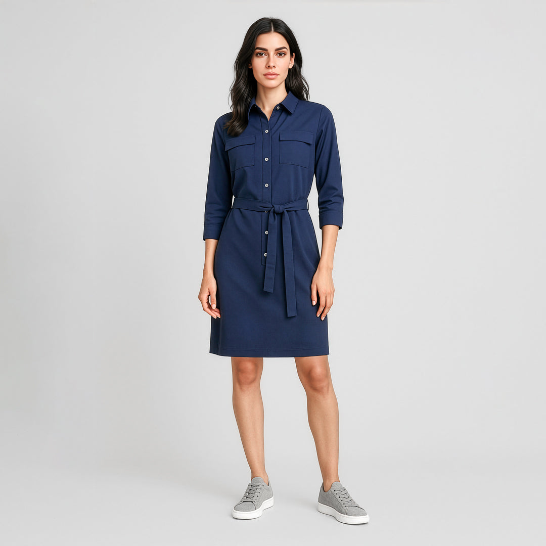 Biz Corporates The Chloe Pocket Shirt Dress | Long Sleeve Dresses