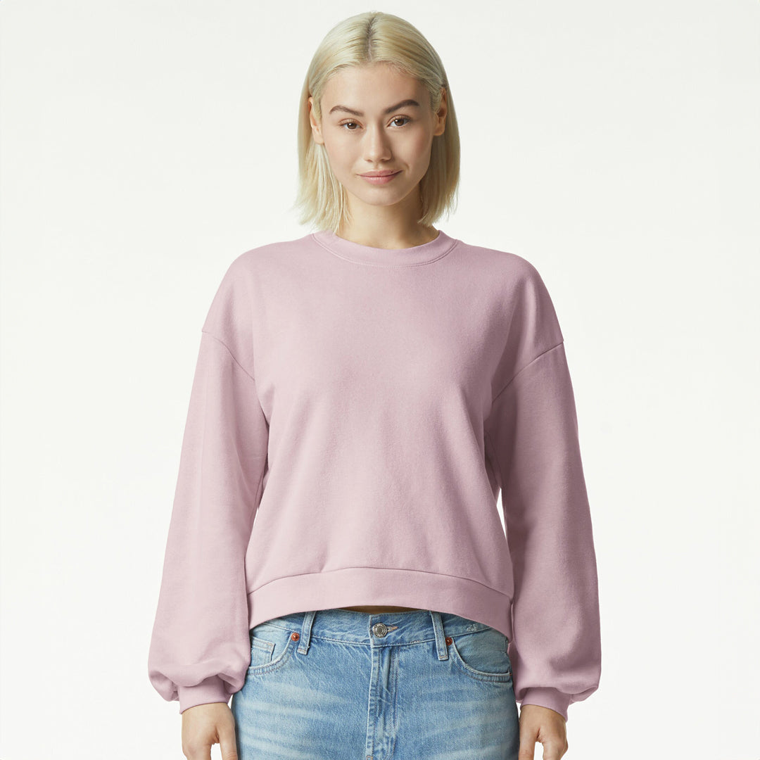 House of Uniforms The Reflex Crew Neck Jumper | Ladies American Apparel Blush