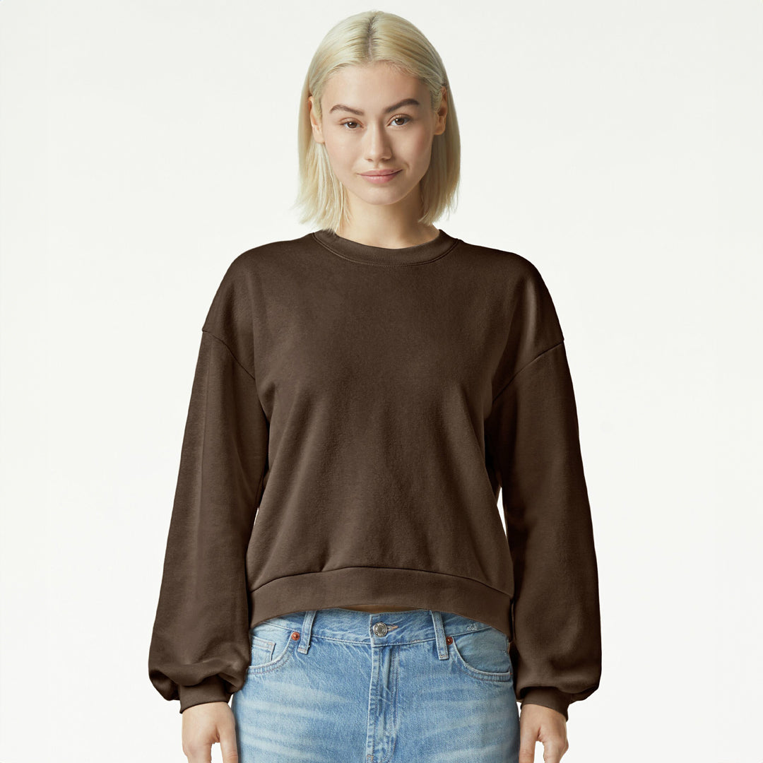 House of Uniforms The Reflex Crew Neck Jumper | Ladies American Apparel Brown