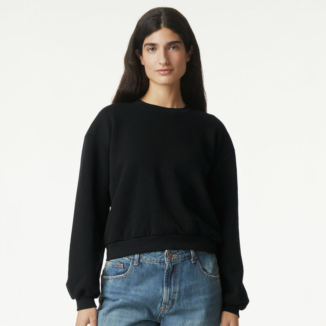 House of Uniforms The Reflex Crew Neck Jumper | Ladies American Apparel Black