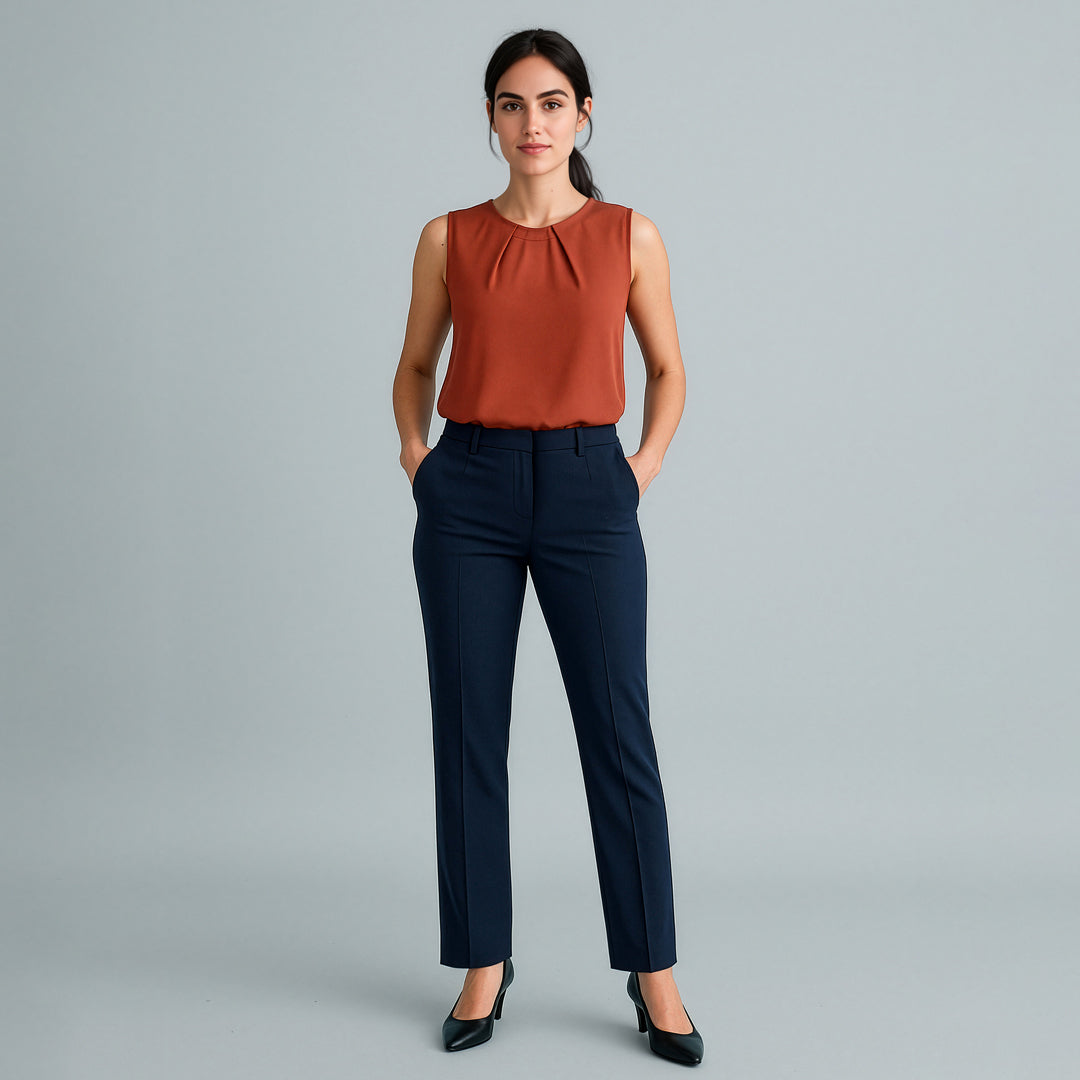 Biz Corporates The Cool Stretch Adjustable Tapered Leg Pant | Ladies Pants