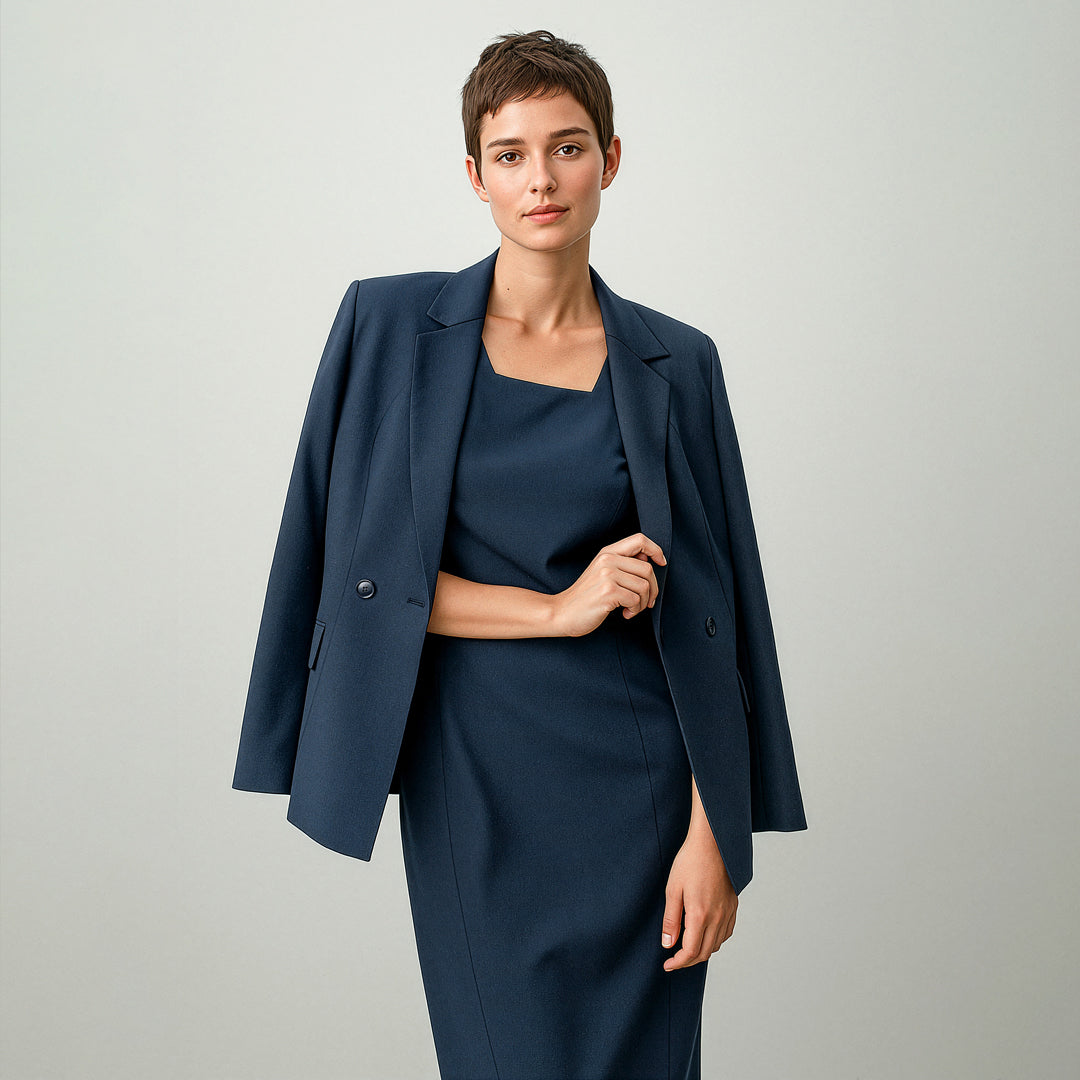 Biz Corporates The Renew Double Breasted Jacket | Ladies Coats & Jackets