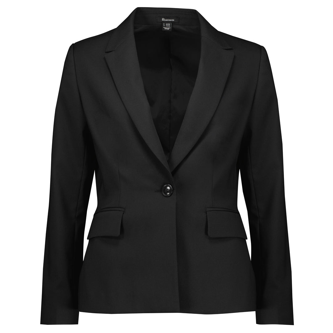 House of Uniforms The Renew Single Button Jacket | Ladies Biz Corporates Black