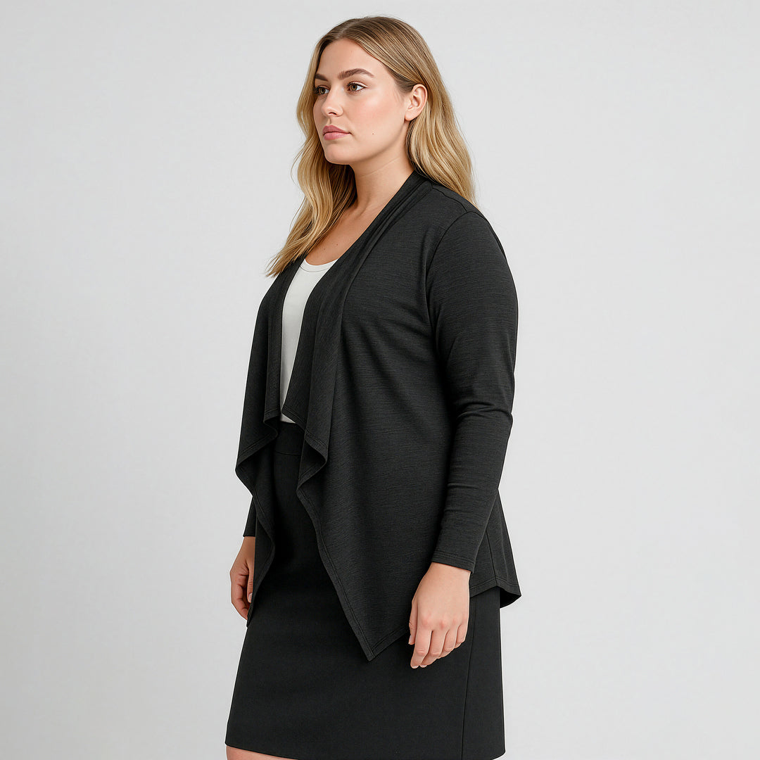 Biz Corporates The Sofia Waterfall Cardigan | Ladies Outerwear
