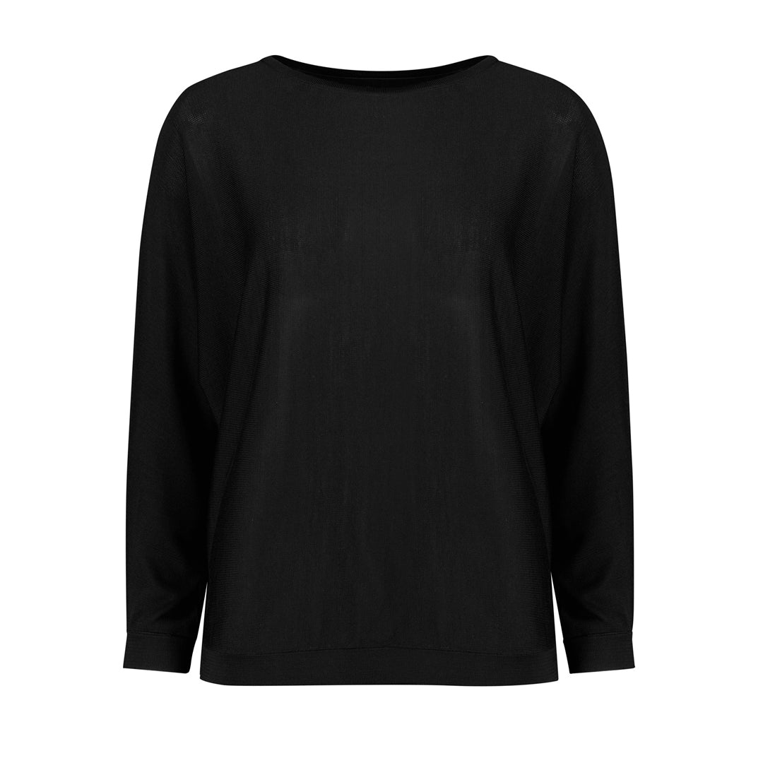 House of Uniforms The Skye Batwing Sweater | Ladies Biz Corporates Black