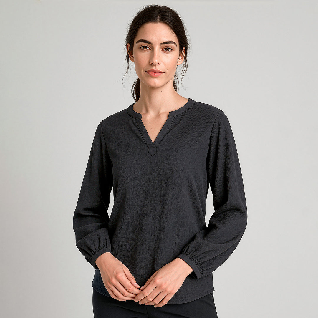 Biz Corporates The Ruche Tunic | Ladies | Long Sleeve Shirts & Tops
