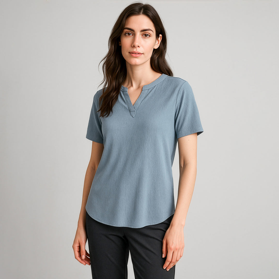 Biz Corporates The Ruche Tunic | Ladies | Short Sleeve Shirts & Tops