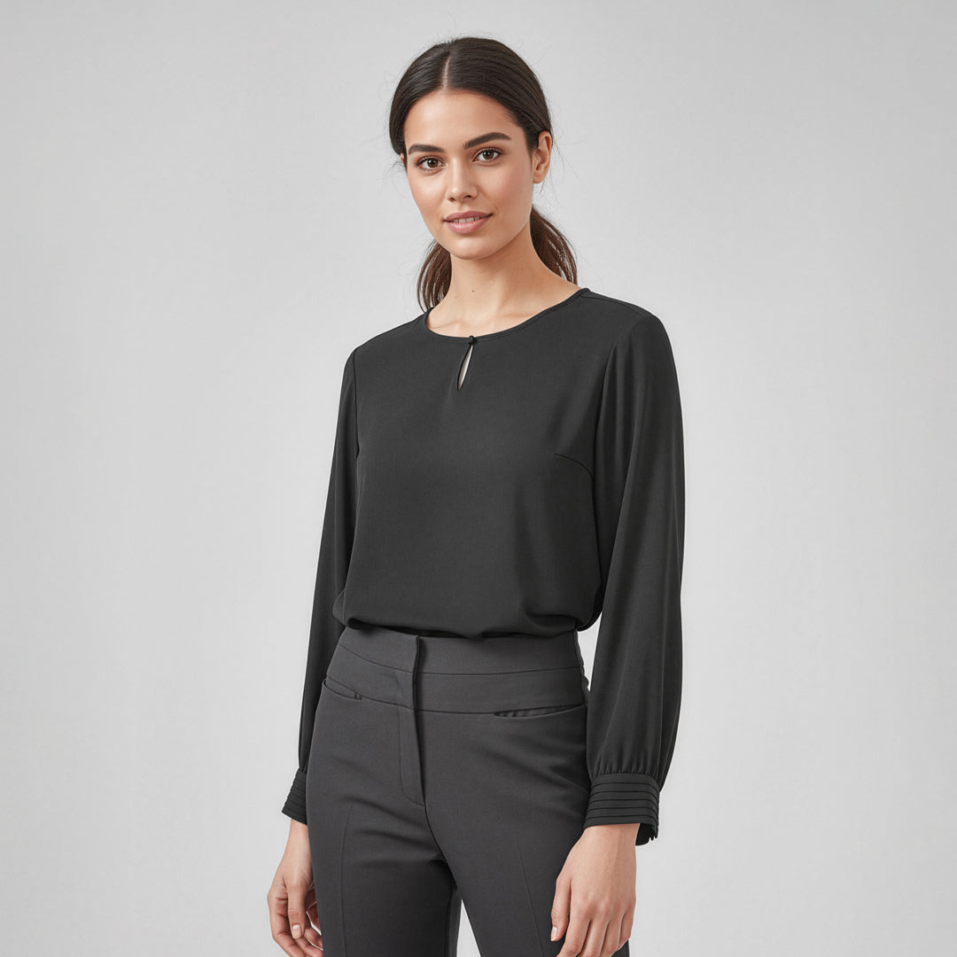 The Evelyn Keyhole Blouse | Long Sleeve