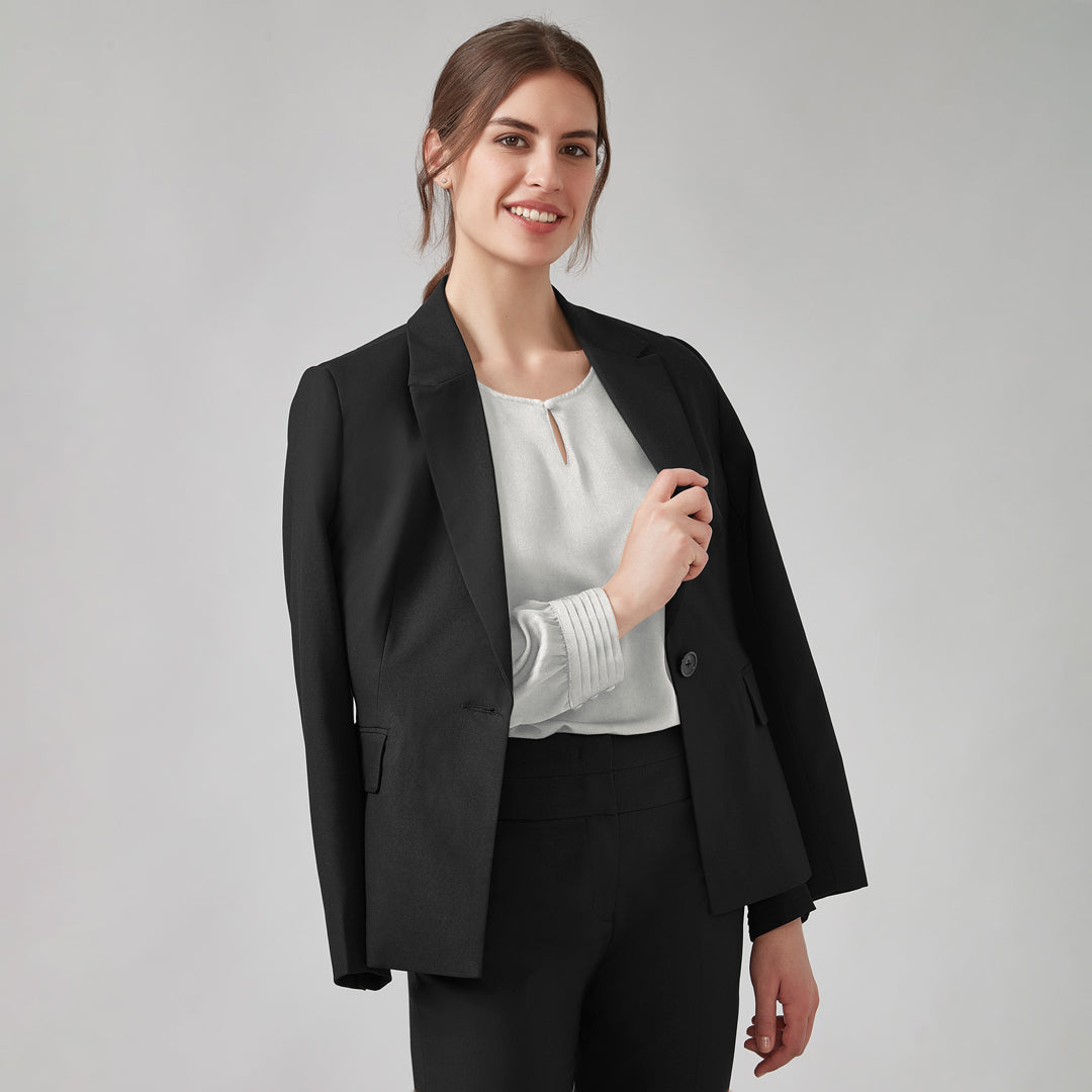 House of Uniforms The Evelyn Keyhole Blouse | Long Sleeve Biz Corporates