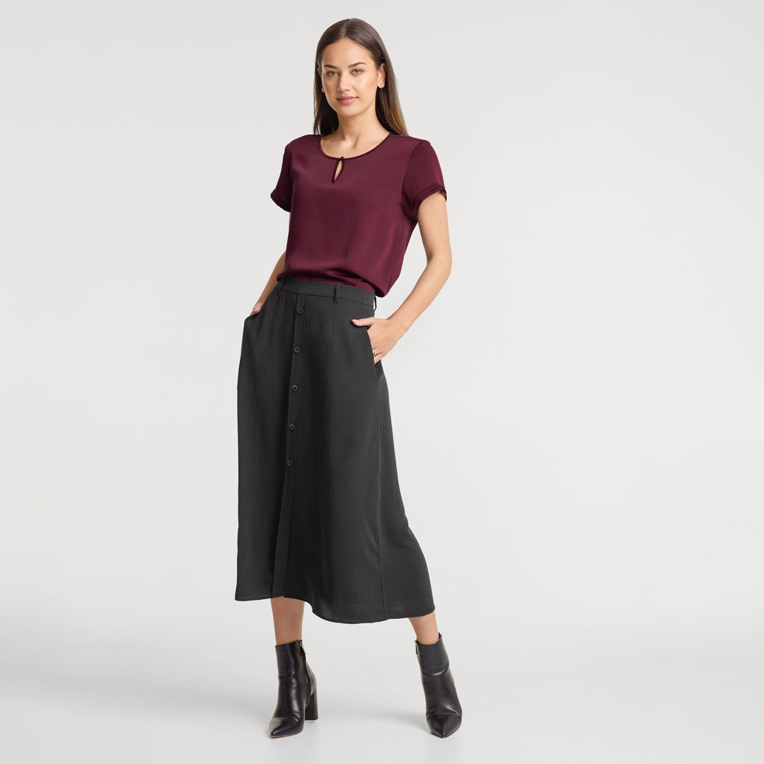 Biz Corporates The Evelyn Keyhole Top | Short Sleeve Shirts & Tops