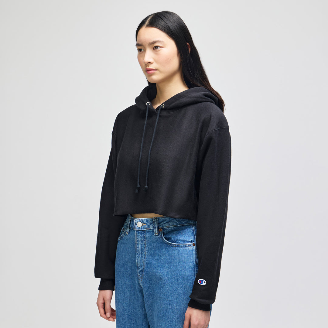 Champion The Champion Cropped Hoodie | Womens Black Outerwear