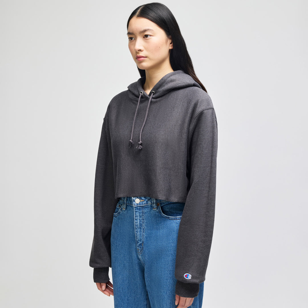 Champion The Champion Cropped Hoodie | Womens Charcoal Marle Outerwear
