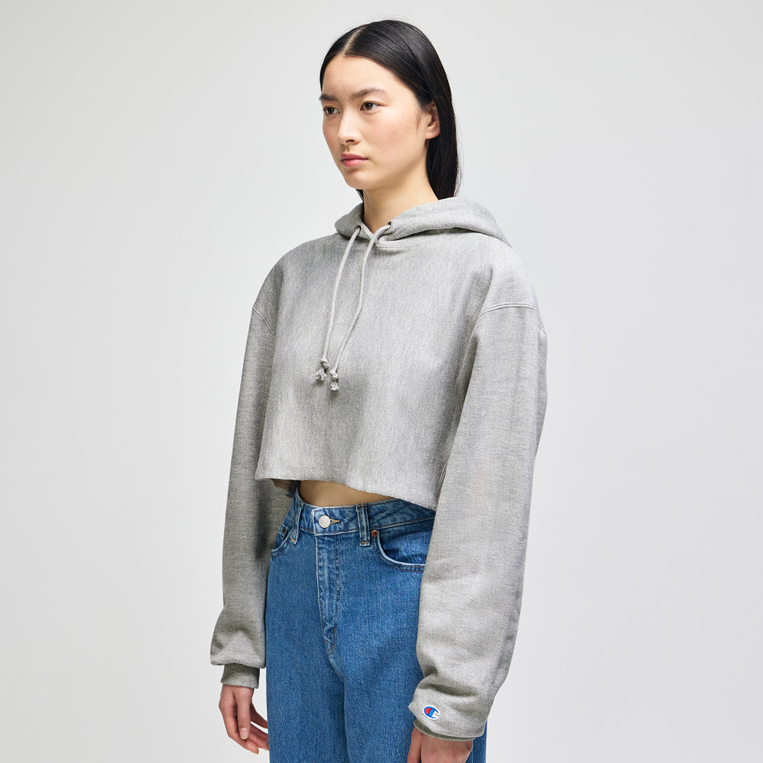 Champion The Champion Cropped Hoodie | Womens Grey Marle Outerwear