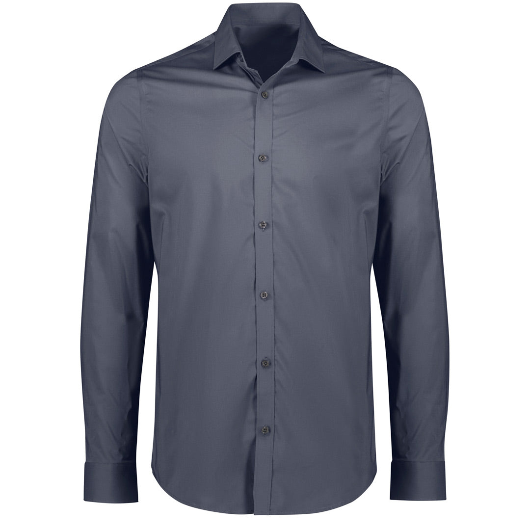 House of Uniforms The Mason Shirt | Tailored | Mens Biz Collection Slate