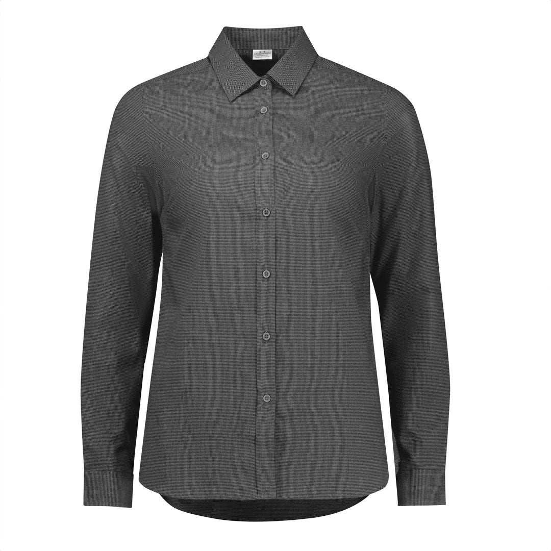 House of Uniforms Soul Shirt | Ladies | Long Sleeve Biz Collection Grey
