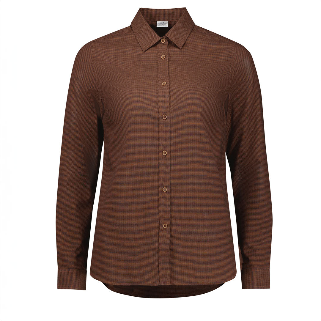 House of Uniforms Soul Shirt | Ladies | Long Sleeve Biz Collection Rust
