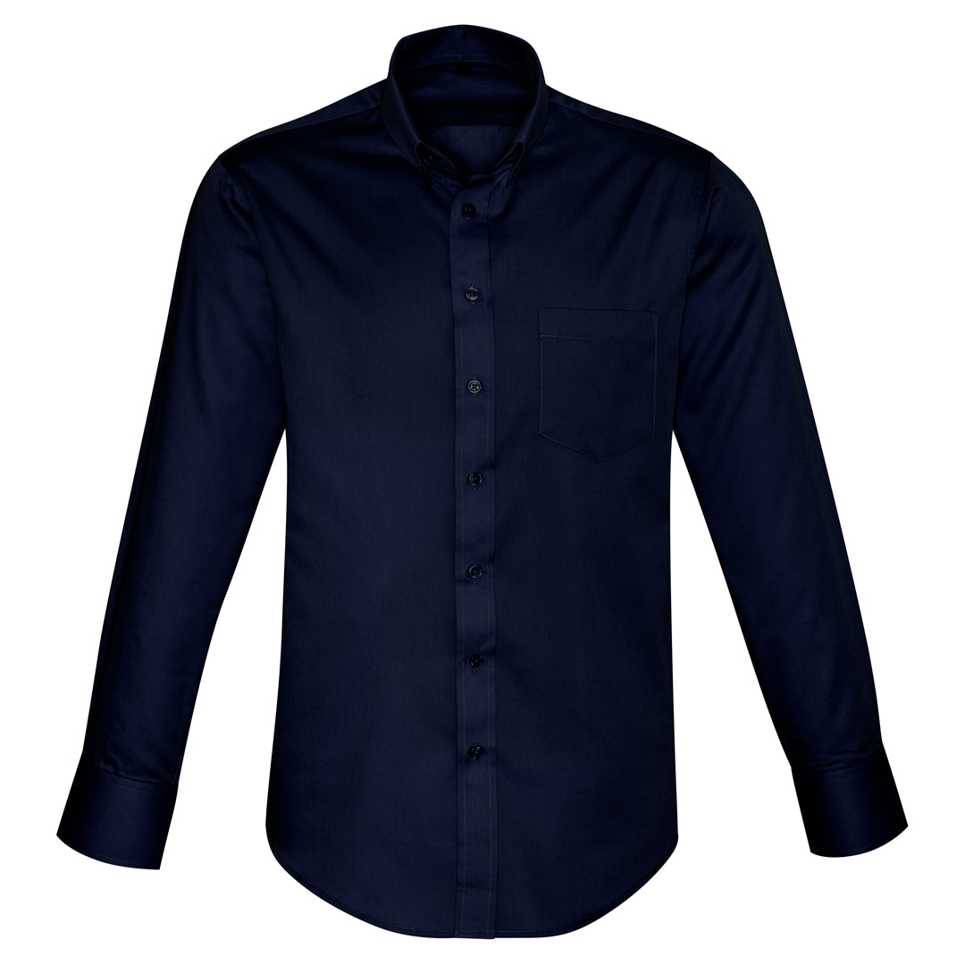 House of Uniforms The Dalton Shirt | Mens | Long Sleeve Biz Collection Navy
