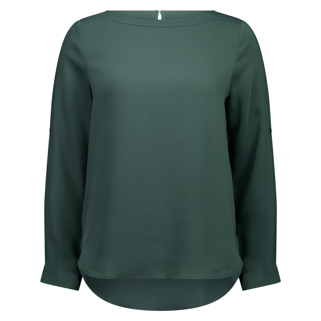Biz Collection The Madison Boatneck | Ladies | Long Sleeve Seafoam Shirts & Tops