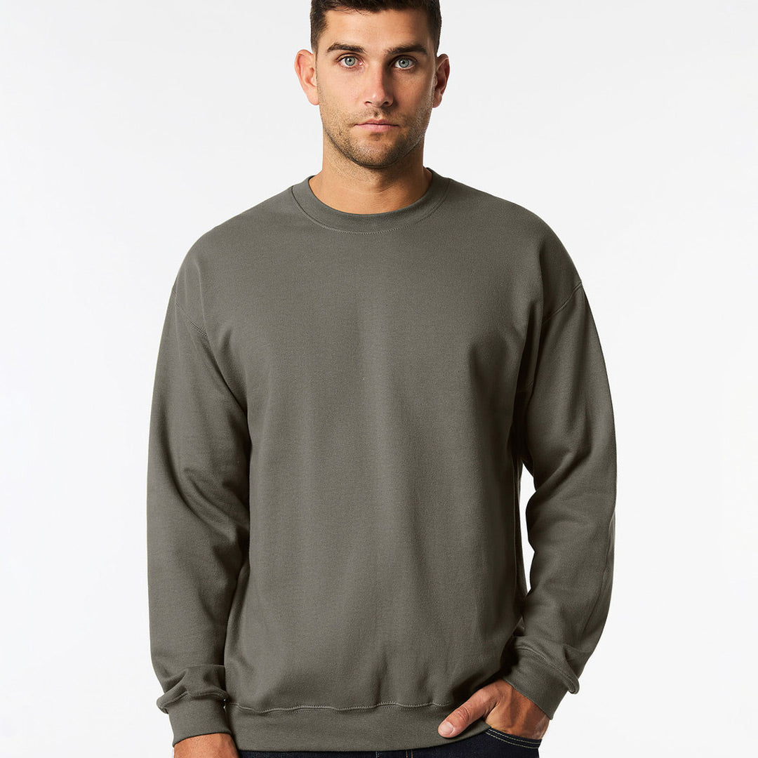 House of Uniforms The Softstyle Crewneck Jumper | Adults Gildan Charcoal