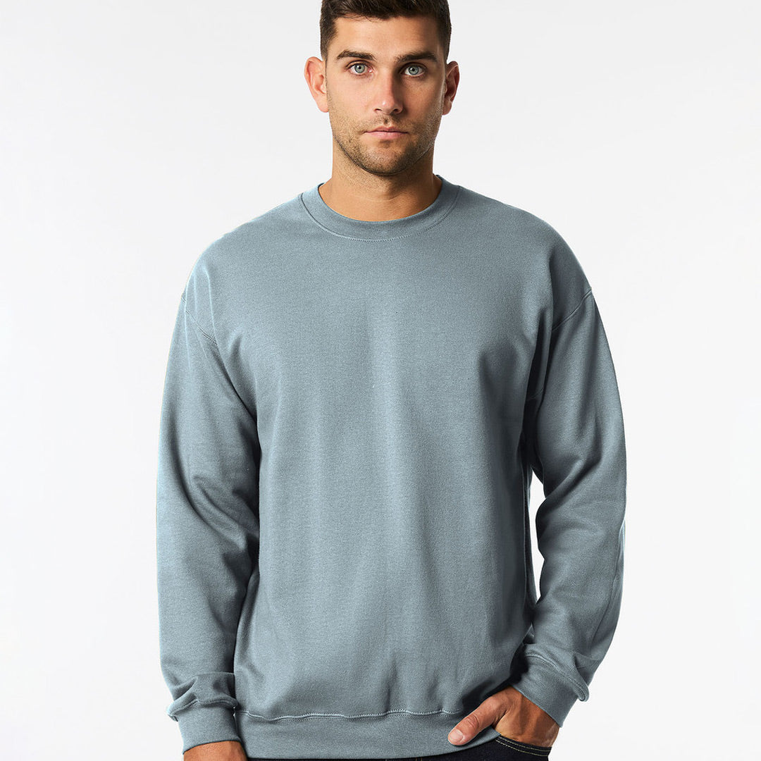 House of Uniforms The Softstyle Crewneck Jumper | Adults Gildan Stone Blue