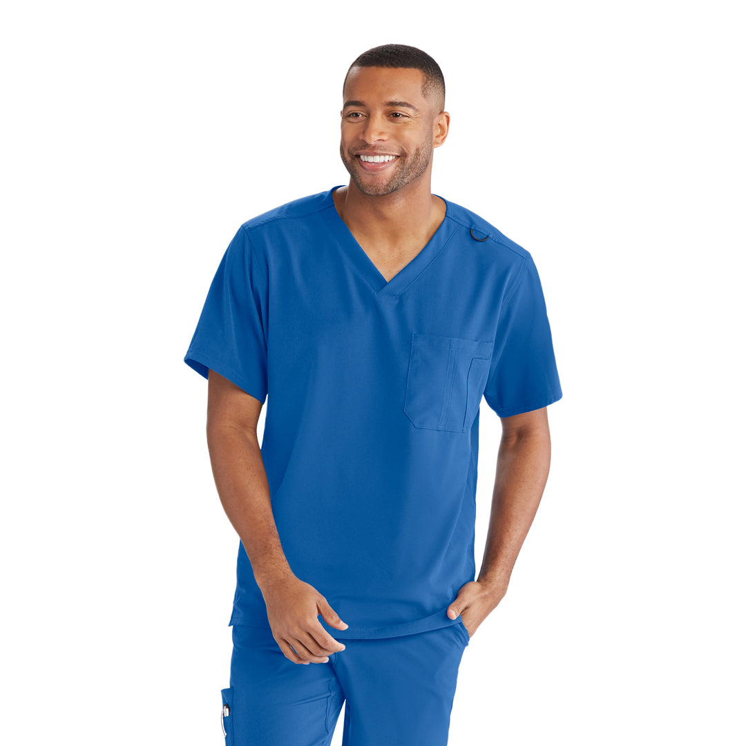 House of Uniforms The Structure Scrub Top | Mens | Skechers by Barco Skechers by Barco New Royal