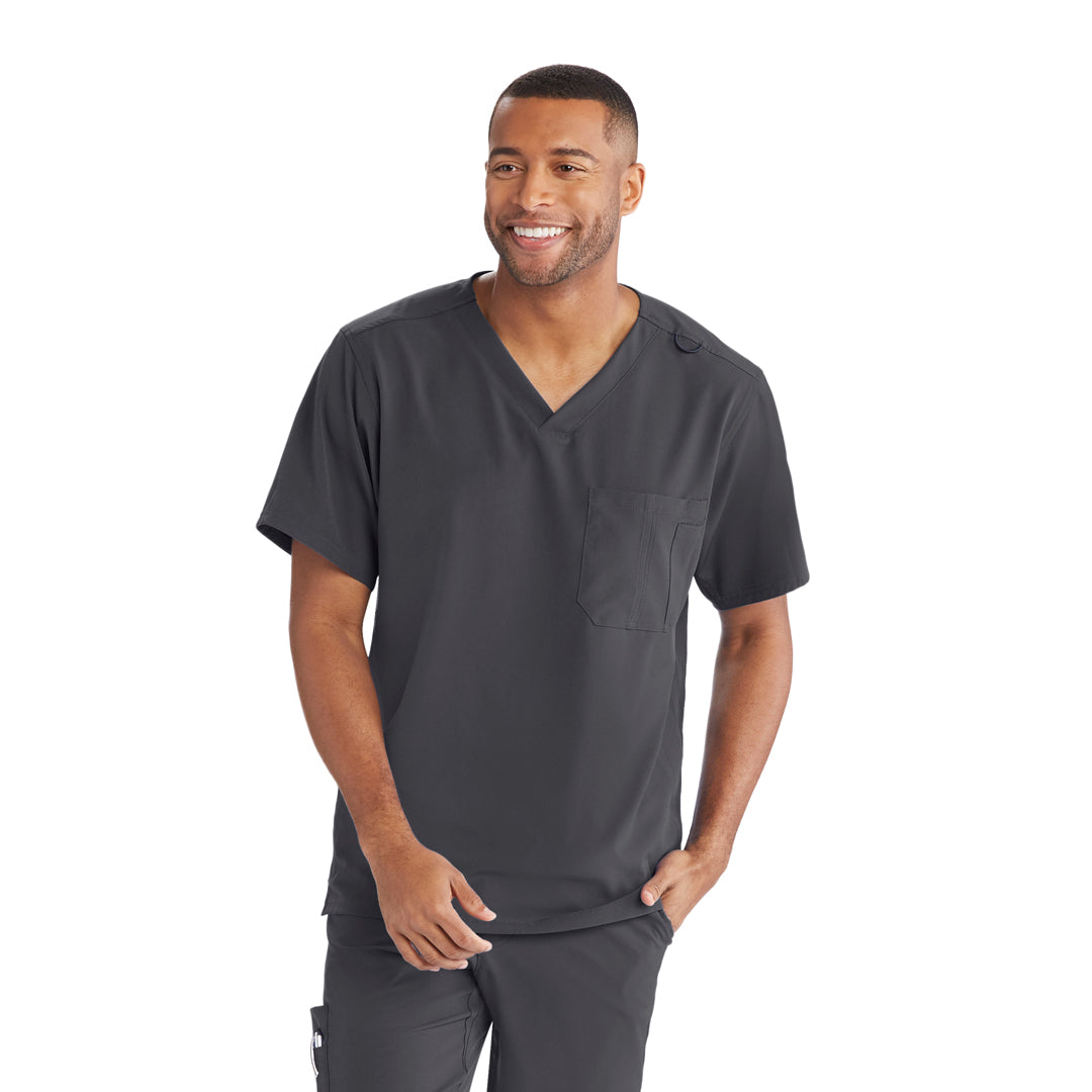 House of Uniforms The Structure Scrub Top | Mens | Skechers by Barco Skechers by Barco Pewter
