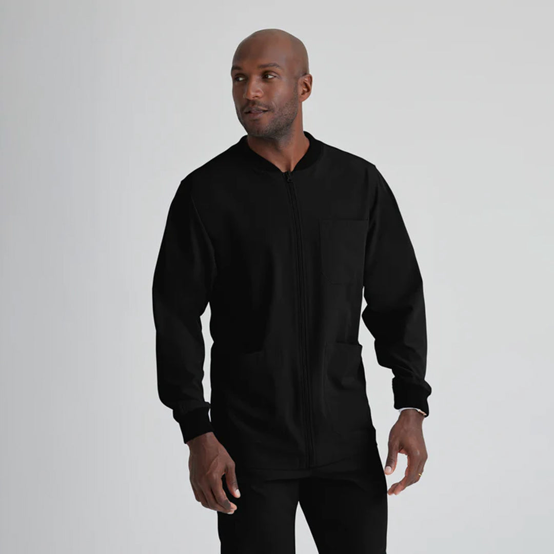 House of Uniforms The Structure Scrub Jacket | Mens | Skechers by Barco Skechers by Barco Black
