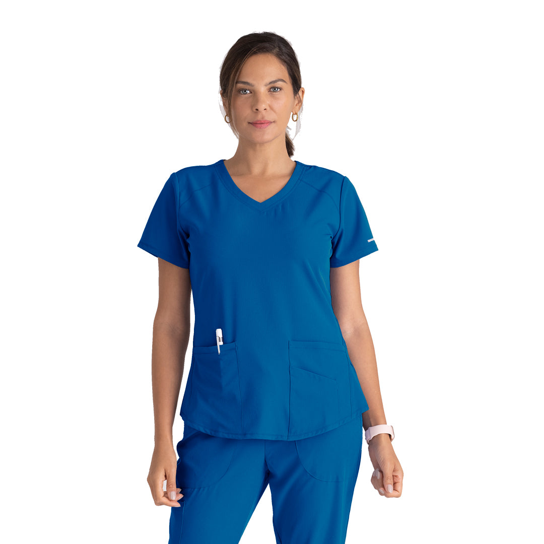 House of Uniforms The Vitality Breeze Scrub Top | Ladies | Skechers by Barco Skechers by Barco New Royal
