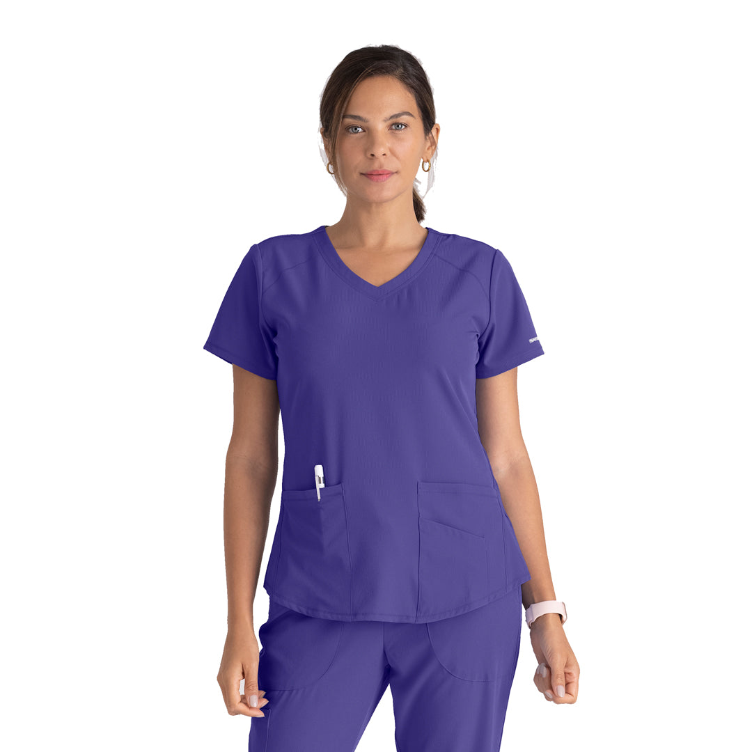 House of Uniforms The Vitality Breeze Scrub Top | Ladies | Skechers by Barco Skechers by Barco New Grape