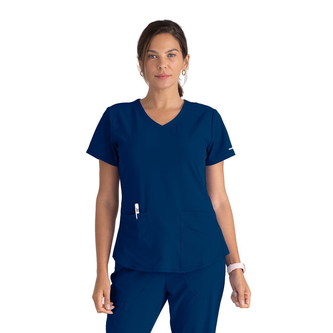 House of Uniforms The Vitality Breeze Scrub Top | Ladies | Skechers by Barco Skechers by Barco Navy