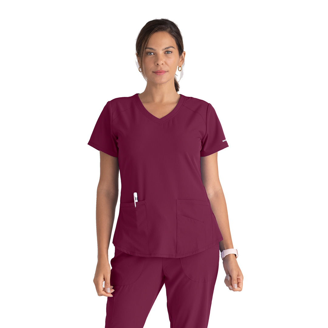 House of Uniforms The Vitality Breeze Scrub Top | Ladies | Skechers by Barco Skechers by Barco Wine