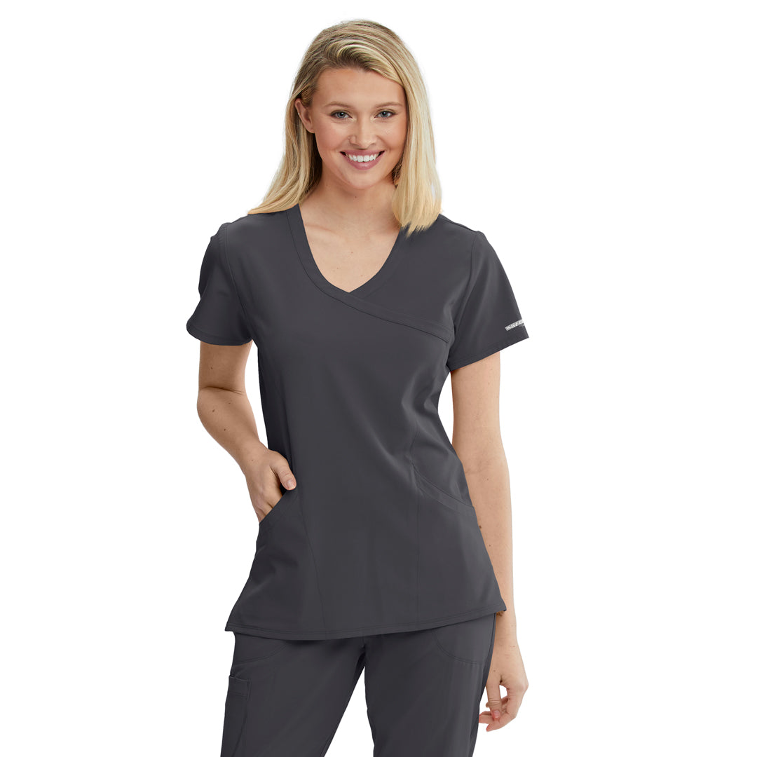 House of Uniforms The Reliance Scrub Top | Ladies | Skechers by Barco Skechers by Barco Pewter