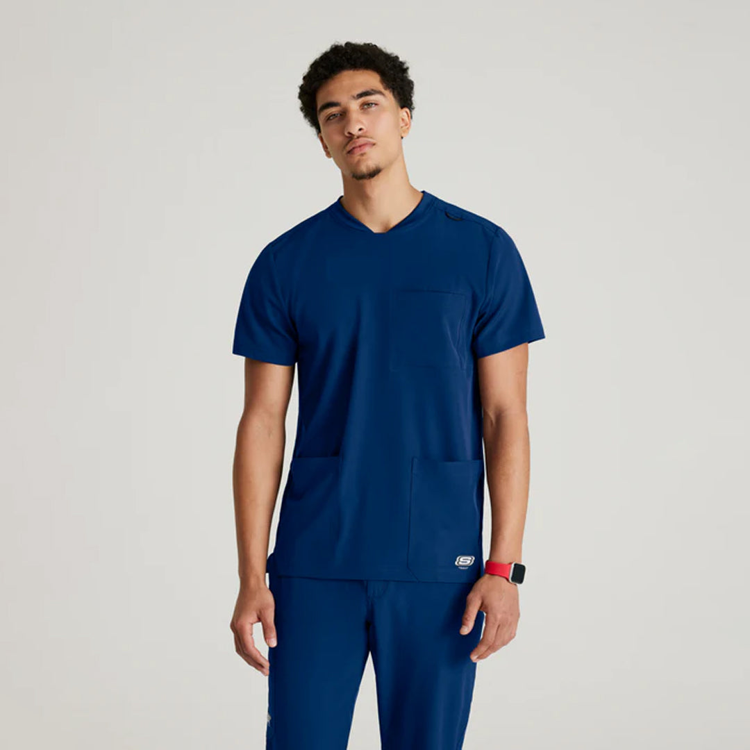 House of Uniforms The Thesis Scrub Top | Mens | Skechers by Barco Skechers by Barco Navy
