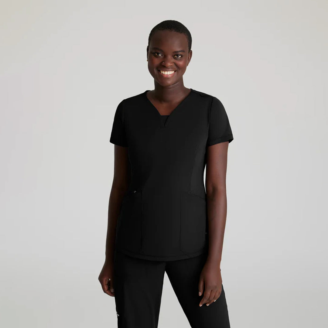 House of Uniforms The Serene Scrub Top | Ladies | Skechers by Barco Skechers by Barco Black
