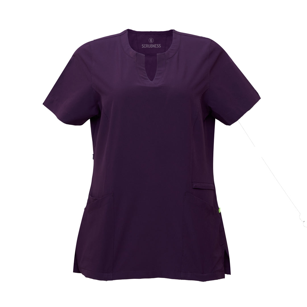 House of Uniforms The Ellen Scrub Top | Ladies Scrubness Purple Rain