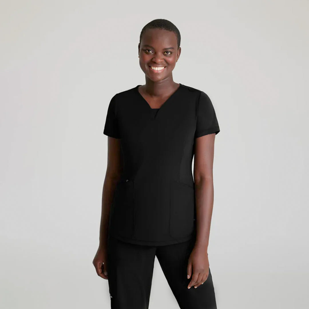 House of Uniforms The Serene Scrub Top | Ladies | Skechers by Barco Skechers by Barco Black