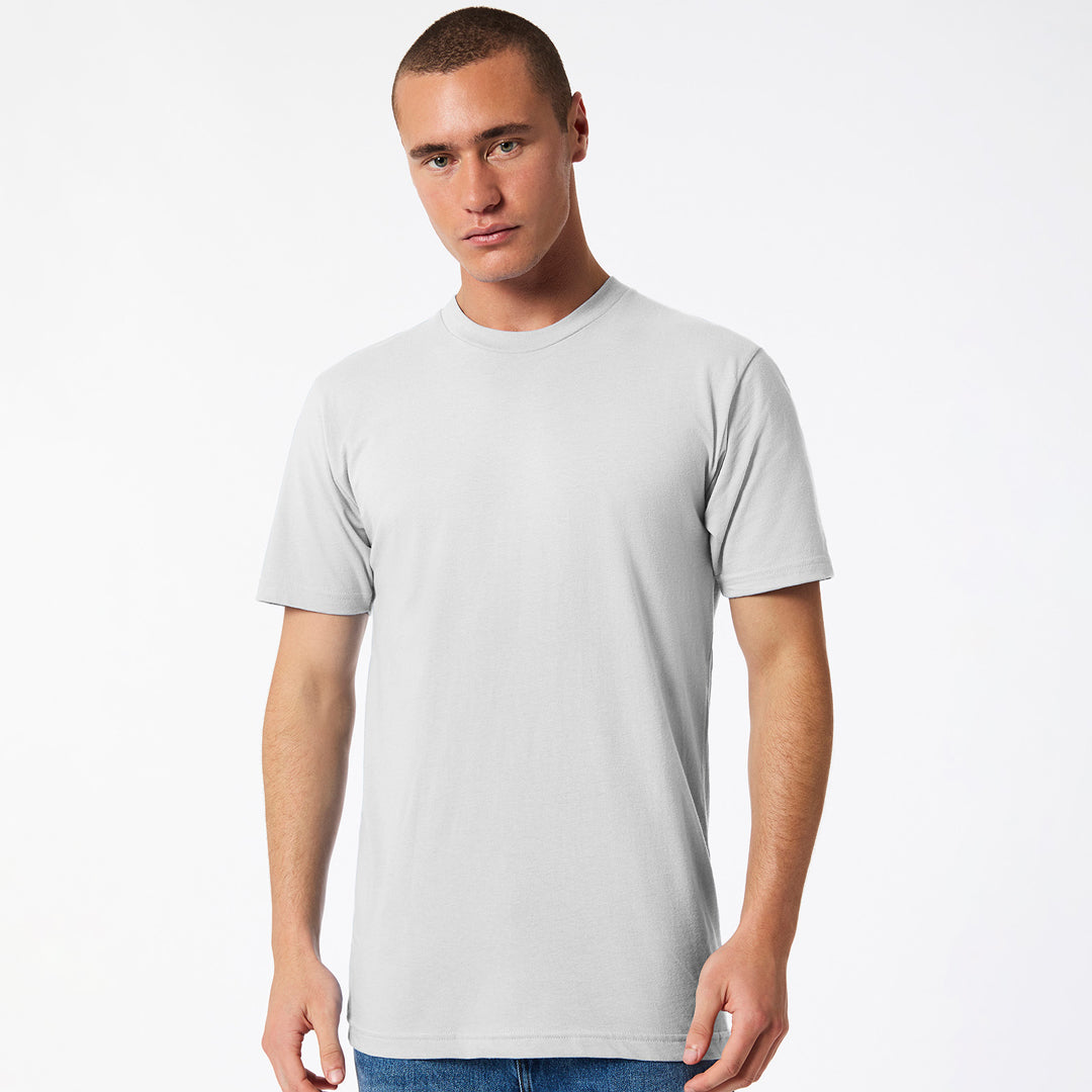 House of Uniforms The Fine Jersey Tee | Adults American Apparel Silver