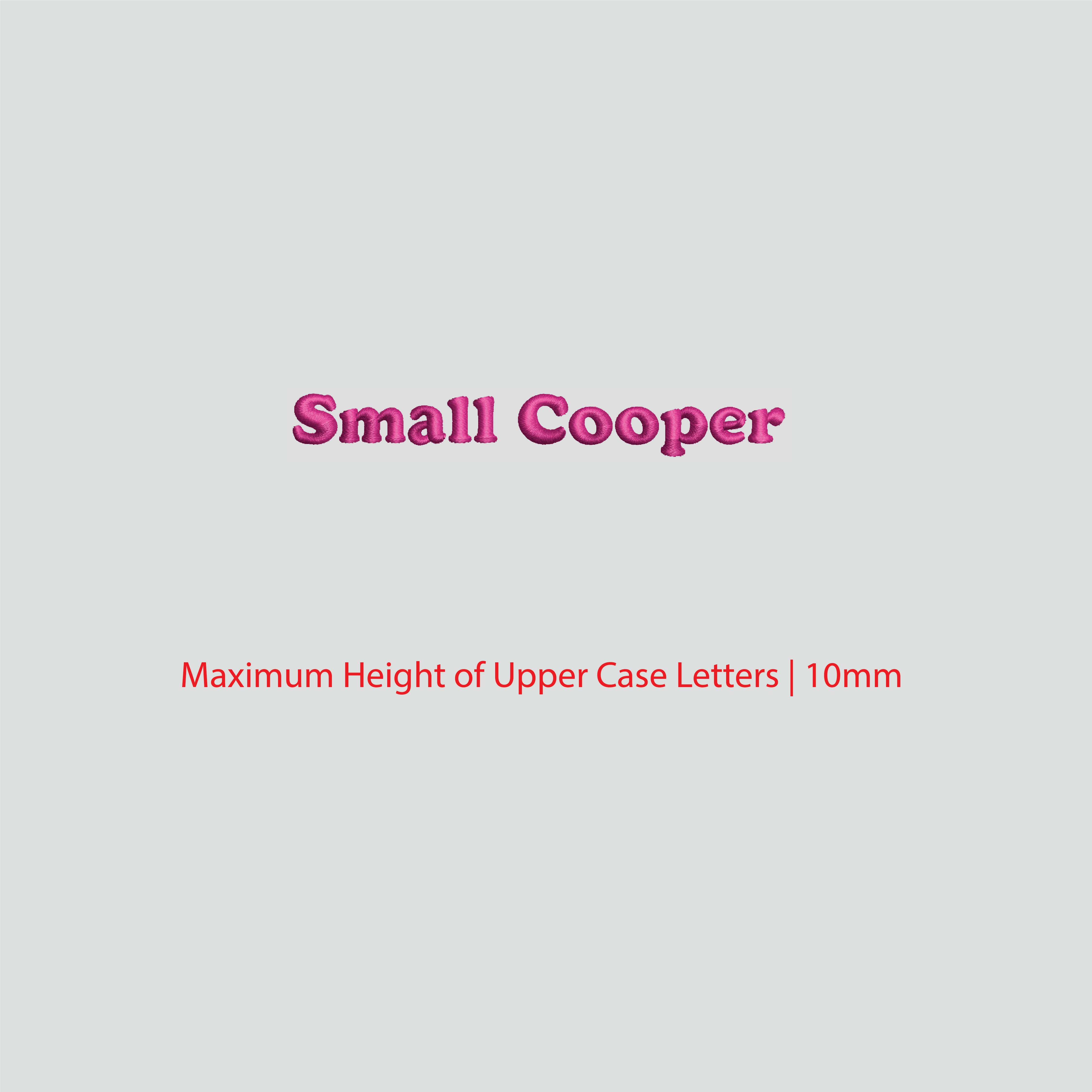 House of Uniforms Embroidery | Personal Names | Small House of Uniforms SM Cooper