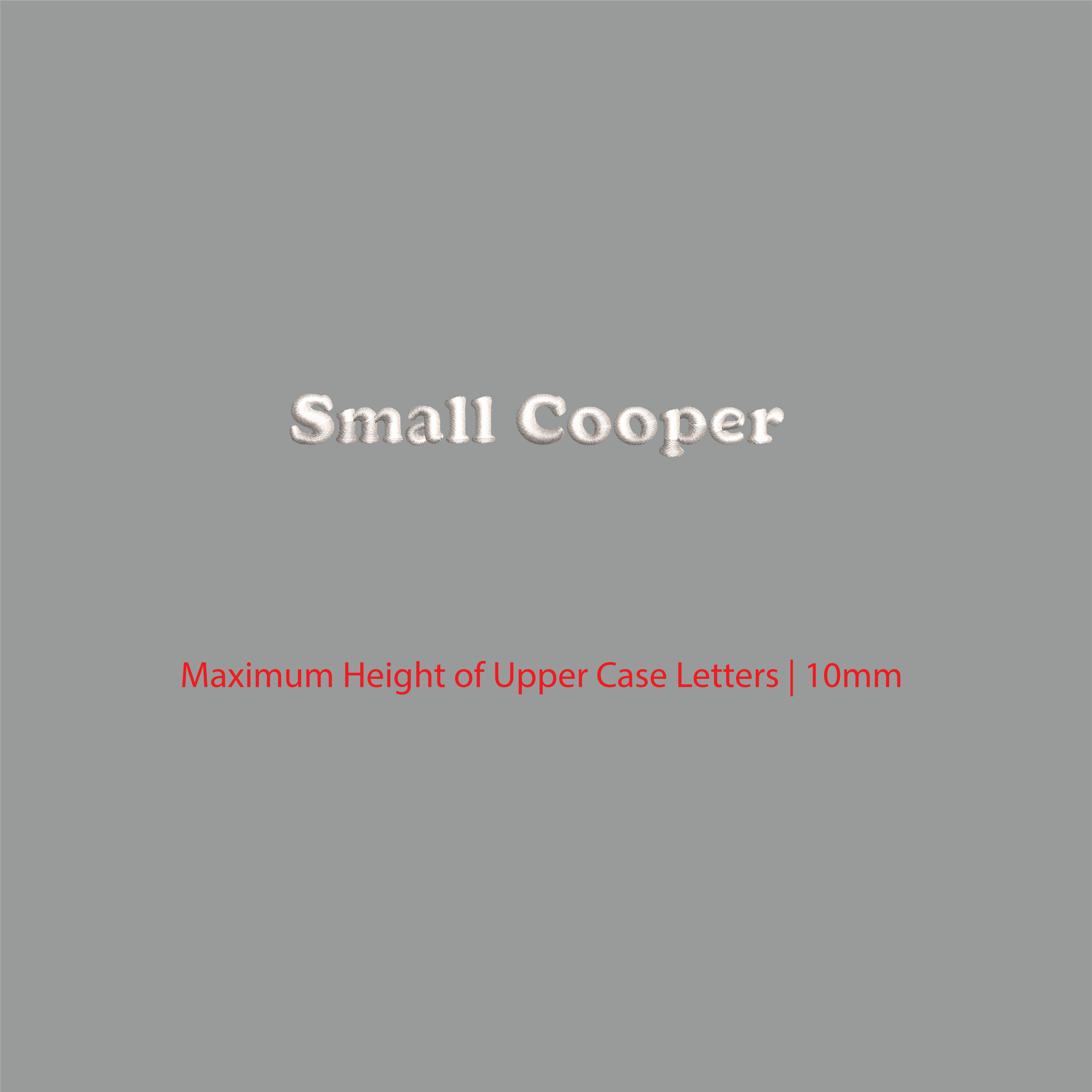 House of Uniforms Embroidery | Personal Names | Small House of Uniforms SM Cooper