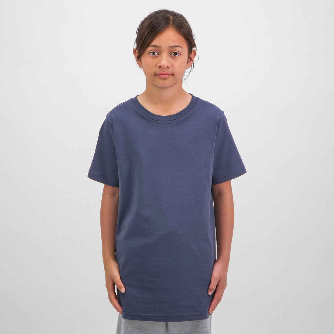 House of Uniforms The Basis Tee | Short Sleeve | Kids Goodmates Steel Blue