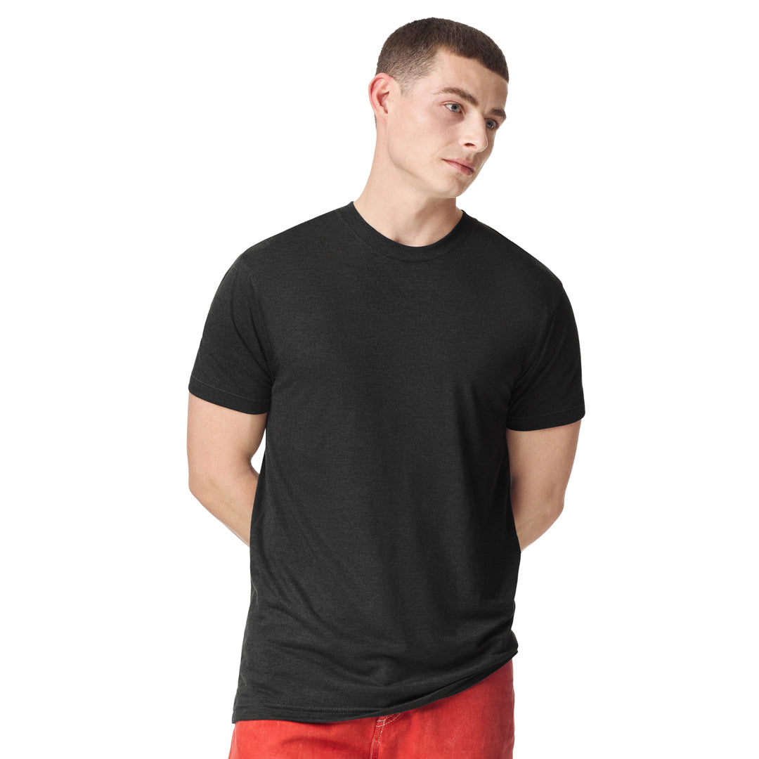 House of Uniforms The Track Tee | Adults American Apparel Black